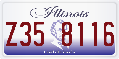 IL license plate Z358116