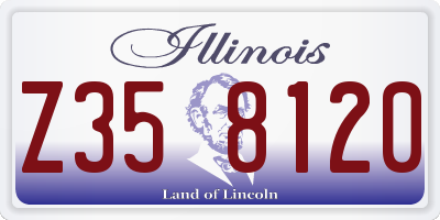 IL license plate Z358120