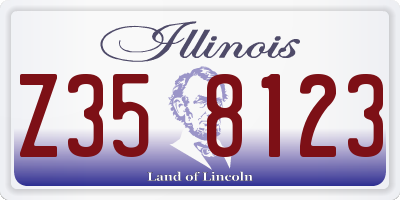 IL license plate Z358123