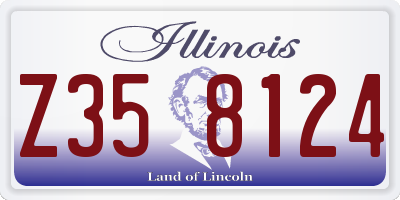 IL license plate Z358124