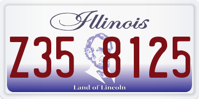 IL license plate Z358125