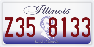 IL license plate Z358133