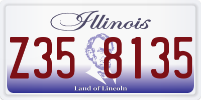 IL license plate Z358135