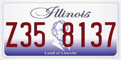 IL license plate Z358137