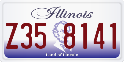 IL license plate Z358141