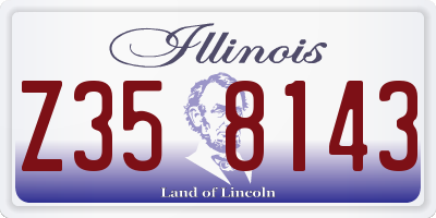 IL license plate Z358143