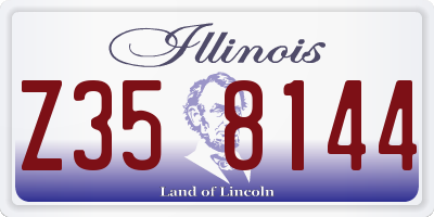 IL license plate Z358144