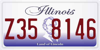IL license plate Z358146