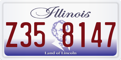 IL license plate Z358147