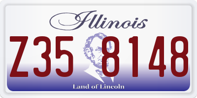 IL license plate Z358148