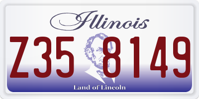 IL license plate Z358149