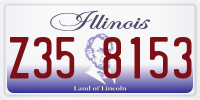IL license plate Z358153