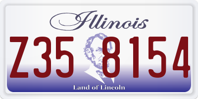 IL license plate Z358154