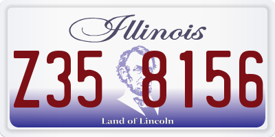 IL license plate Z358156