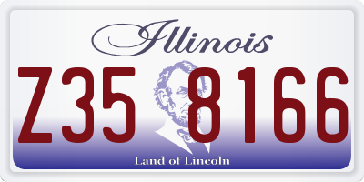 IL license plate Z358166