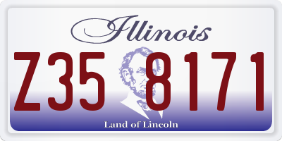 IL license plate Z358171