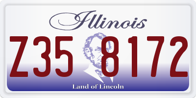 IL license plate Z358172