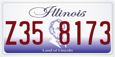 IL license plate Z358173