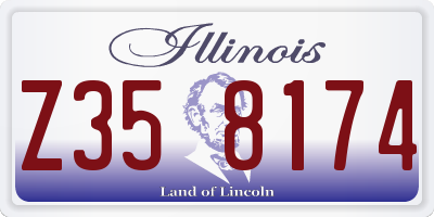IL license plate Z358174
