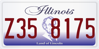 IL license plate Z358175