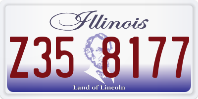 IL license plate Z358177