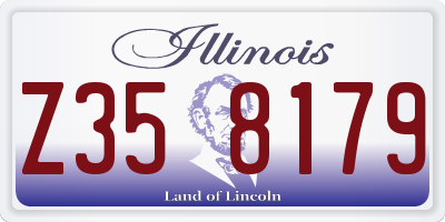 IL license plate Z358179