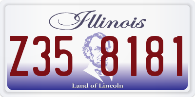 IL license plate Z358181