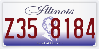 IL license plate Z358184