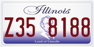 IL license plate Z358188