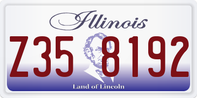 IL license plate Z358192