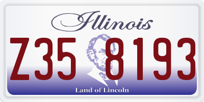 IL license plate Z358193