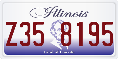 IL license plate Z358195