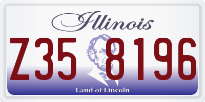 IL license plate Z358196