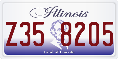 IL license plate Z358205