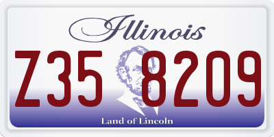 IL license plate Z358209