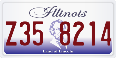 IL license plate Z358214