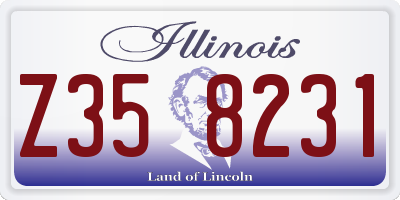 IL license plate Z358231