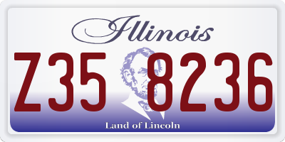 IL license plate Z358236