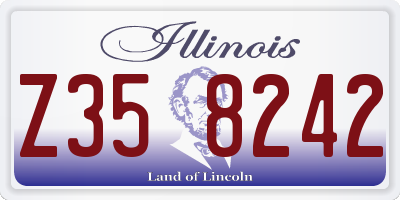 IL license plate Z358242
