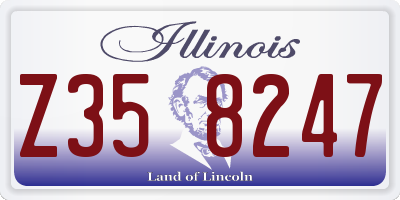 IL license plate Z358247