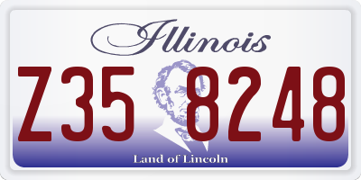 IL license plate Z358248