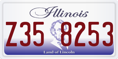 IL license plate Z358253