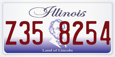 IL license plate Z358254