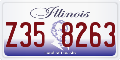 IL license plate Z358263