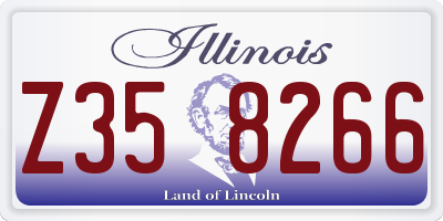 IL license plate Z358266