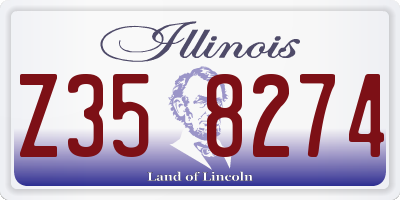 IL license plate Z358274