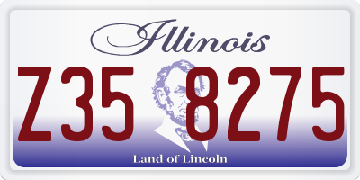 IL license plate Z358275