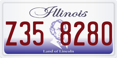IL license plate Z358280