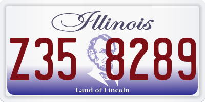 IL license plate Z358289