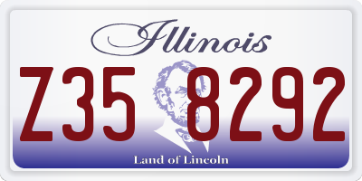 IL license plate Z358292